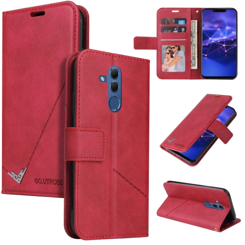 

For Huawei Mate 20 Lite GQUTROBE Right Angle Leather Phone Case(Red)