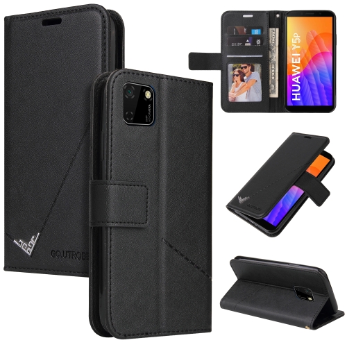 

For Huawei Y5p / Honor 9S GQUTROBE Right Angle Leather Phone Case(Black)