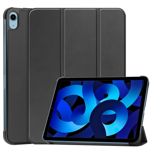Solid Color Custer Texture Leather Tablet Case For iPad 10th Gen 10.9 2022(Black) for vivo x100 plain leather all inclusive shockproof phone case blue