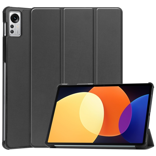 

For Xiaomi Pad 5 / 5 Pro Solid Color Custer Texture Leather Tablet Case(Black)