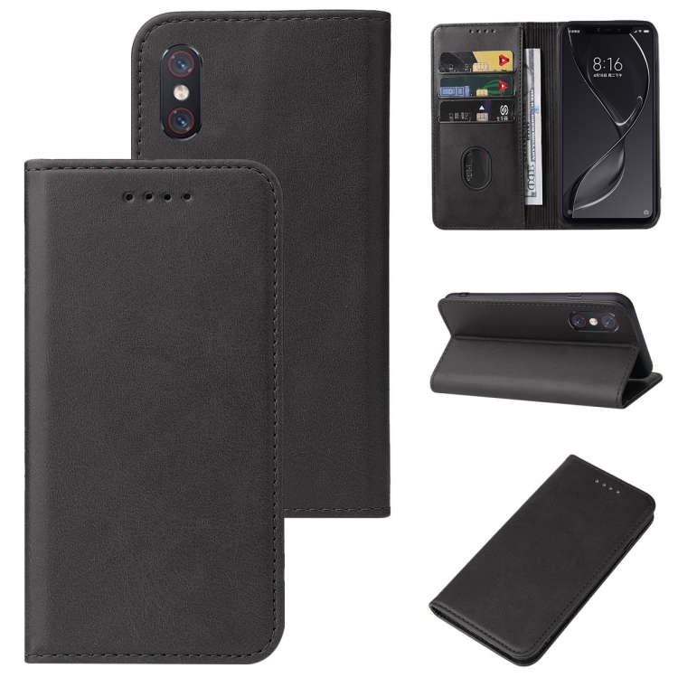 

For Xiaomi Mi 8 Explorer Magnetic Closure Leather Phone Case(Black)