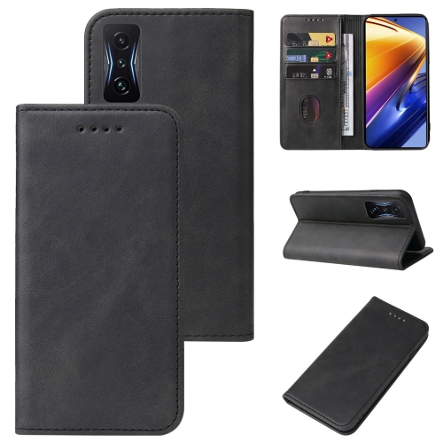 

For Xiaomi Poco F4 GT Magnetic Closure Leather Phone Case(Black)