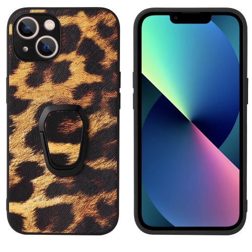 

Leather Back Phone Case with Holder For iPhone 13(Tiger Print)
