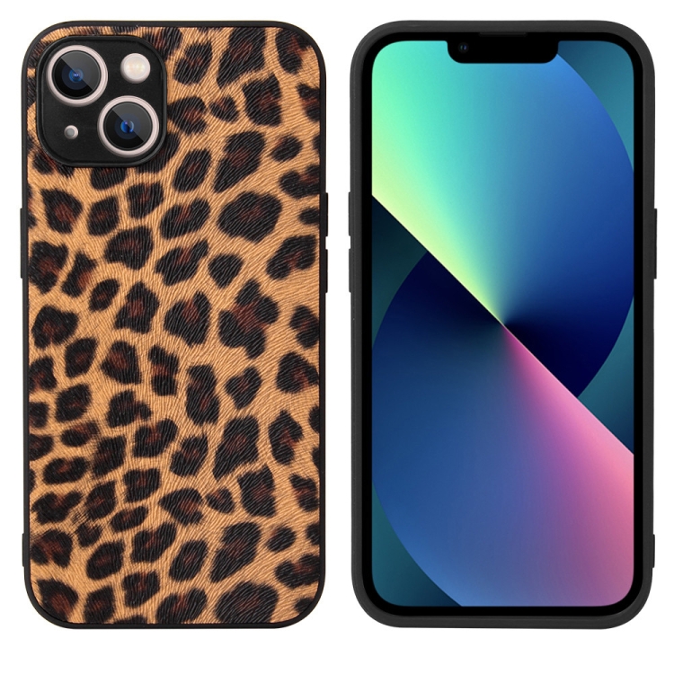 

Leather Back Phone Case For iPhone 13 mini(Leopard Print)