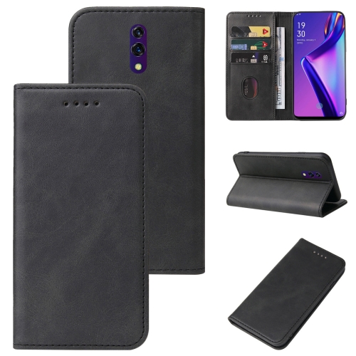 

For OPPO K3 Magnetic Closure Leather Phone Case(Black)