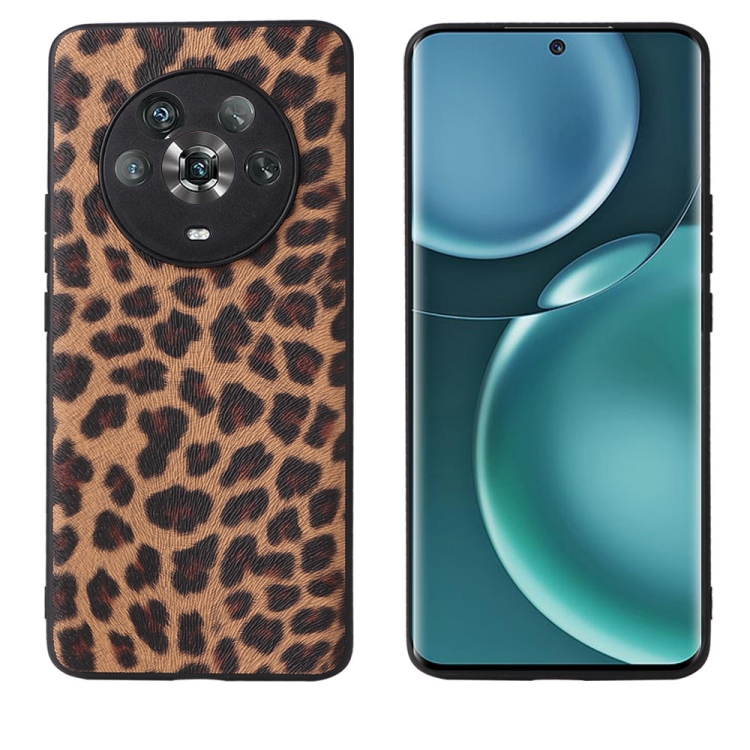 

For Honor Magic4 Leather Back Phone Case(Leopard Print)