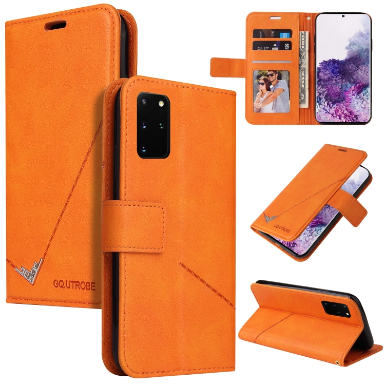 

For Samsung Galaxy Note20 GQUTROBE Right Angle Leather Phone Case(Orange)