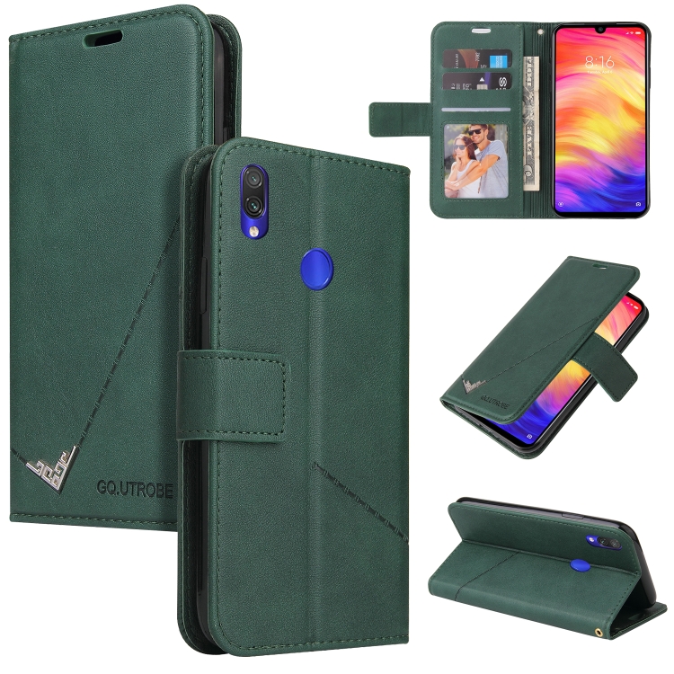 

For Samsung Galaxy A10s GQUTROBE Right Angle Leather Phone Case(Green)
