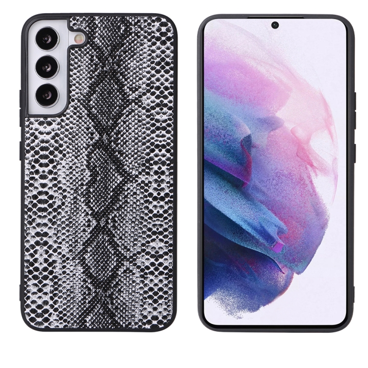 

For Samsung Galaxy S22+ 5G Leather Back Phone Case(Snakeskin Print)