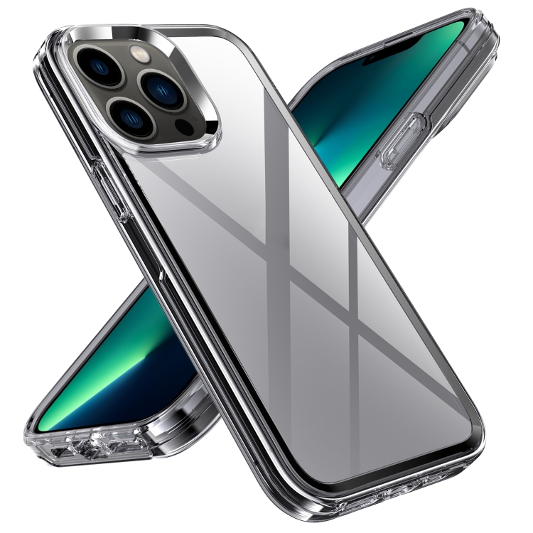 

For iPhone 13 Pro Max Transparent Armor Phone Case (Grey)