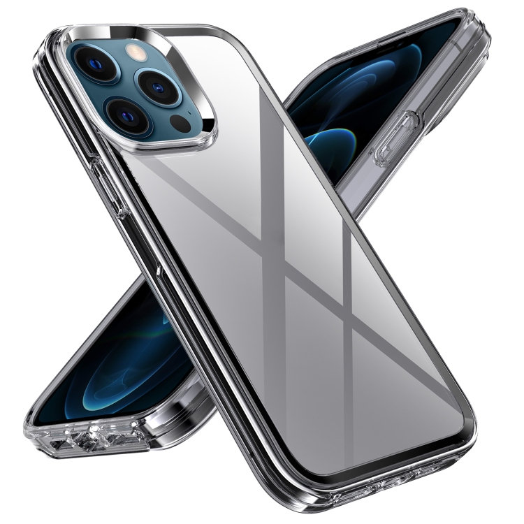 

For iPhone 12 Pro Max Transparent Armor Phone Case(Grey)