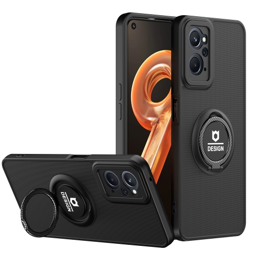 

For OPPO A36/A76 4G/A96 4G/Realme 9i Eagle Eye Ring Holder Phone Case(Black)