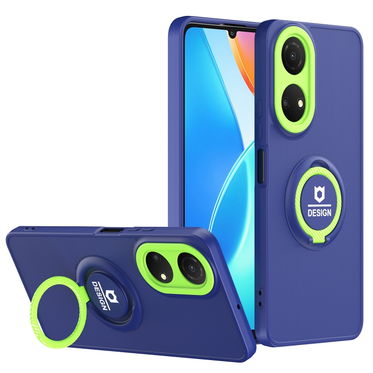 

For Honor X7/Play 30 Plus Eagle Eye Ring Holder Phone Case(Blue + Green)