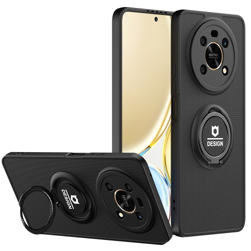 

For Honor X9/X30 Eagle Eye Ring Holder Phone Case(Black)