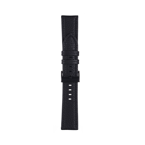 

20mm For Samsung Galaxy Watch5 40mm / 44mm Litchi Texture Leather Watch Band(Black)