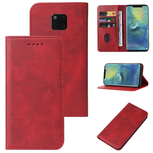 

For Huawei Mate 20 Pro Magnetic Closure Leather Phone Case(Red)