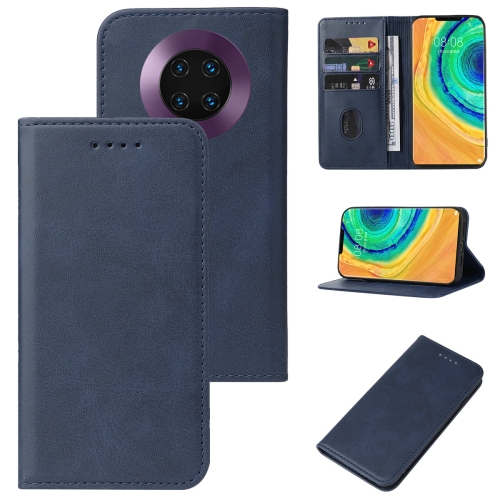 

For Huawei Mate 30E Pro 5G Magnetic Closure Leather Phone Case(Blue)