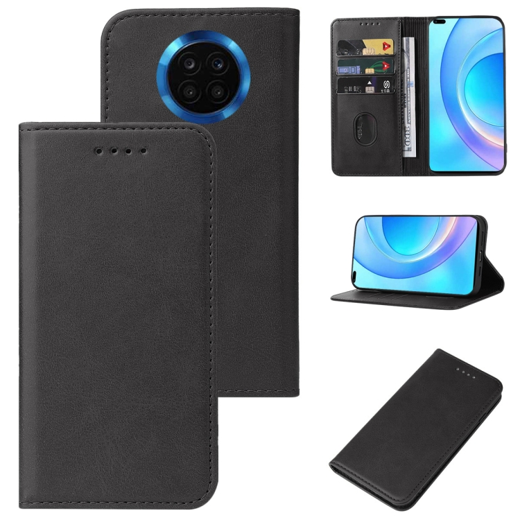 

For Honor 50 Lite Magnetic Closure Leather Phone Case(Black)