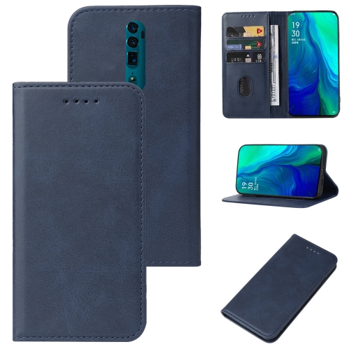 

For OPPO Reno 10x Zoom Magnetic Closure Leather Phone Case(Blue)