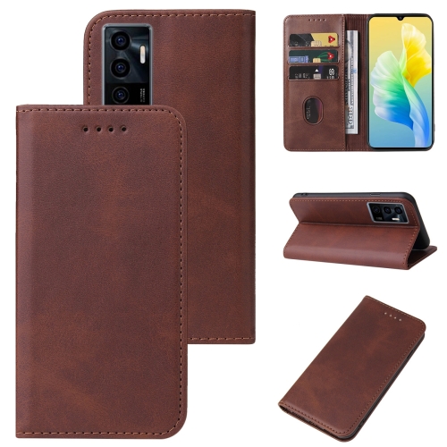 

For vivo S10e / V23e Magnetic Closure Leather Phone Case(Brown)