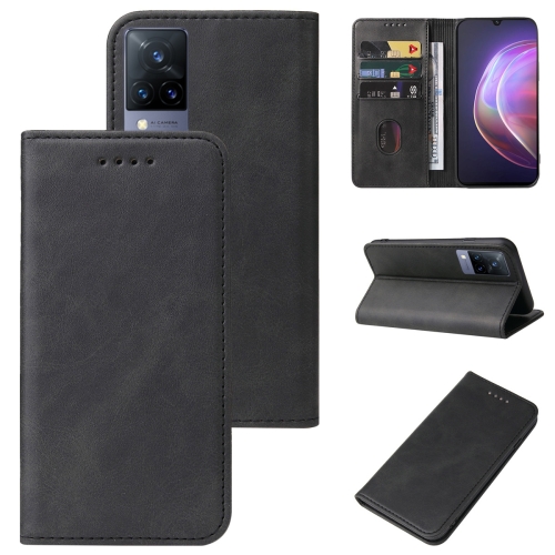 

For vivo V21 5G Magnetic Closure Leather Phone Case(Black)