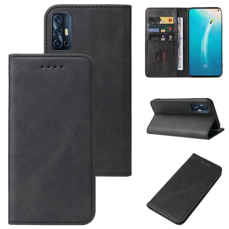 

For vivo V19 Neo Magnetic Closure Leather Phone Case(Black)