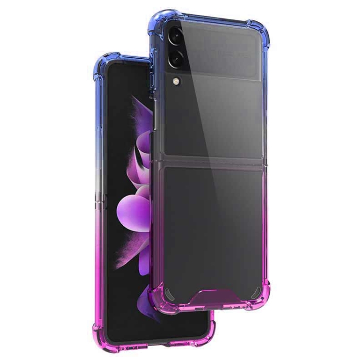 

For Samsung Galaxy Z Flip3 5G Acrylic Gradient Color Shockproof Phone Case(Blue Purple)
