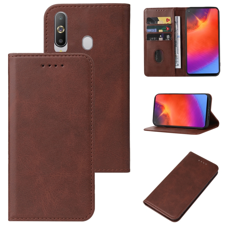 

For Samsung Galaxy A9 Pro 2019 Magnetic Closure Leather Phone Case(Brown)