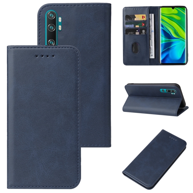 

For Xiaomi Mi CC9 Pro Magnetic Closure Leather Phone Case(Blue)