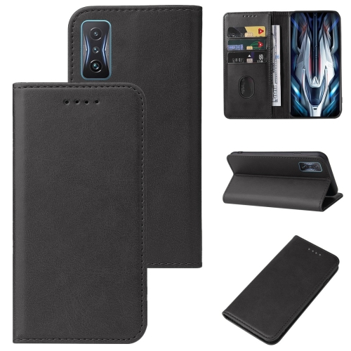 

For Xiaomi Redmi K50 Gaming Magnetic Closure Leather Phone Case(Black)