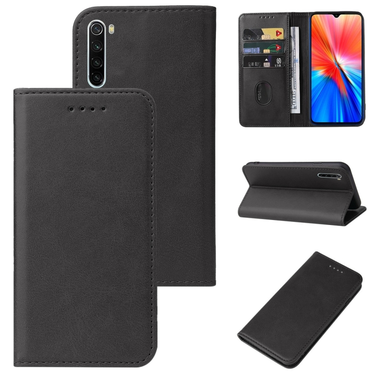 

For Xiaomi Redmi Note 8 2021 Magnetic Closure Leather Phone Case(Black)