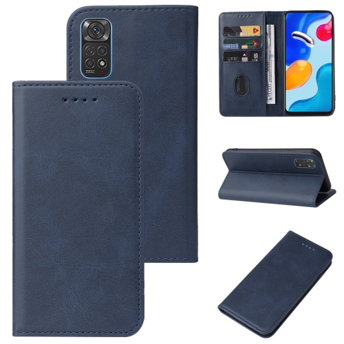 

For Xiaomi Redmi Note 11S Magnetic Closure Leather Phone Case(Blue)