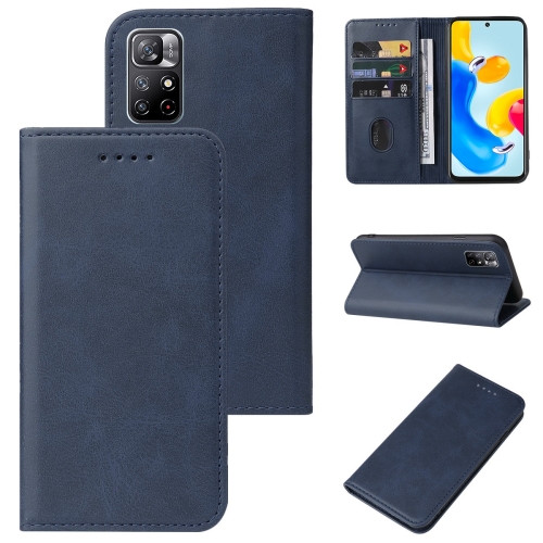 

For Xiaomi Redmi Note 11S 5G Magnetic Closure Leather Phone Case(Blue)