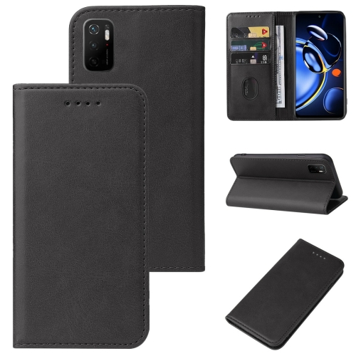 

For Xiaomi Redmi Note 11 SE Magnetic Closure Leather Phone Case(Black)