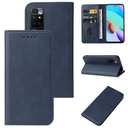 

For Xiaomi Redmi 10 2022 Magnetic Closure Leather Phone Case(Blue)