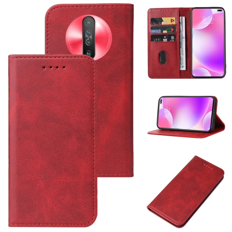 

For Xiaomi Poco X2 Magnetic Closure Leather Phone Case(Red)