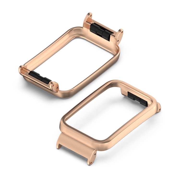 

For Xiaomi Mi Band 7 Pro Metal Frame Watch Protective Case(Rose Gold)