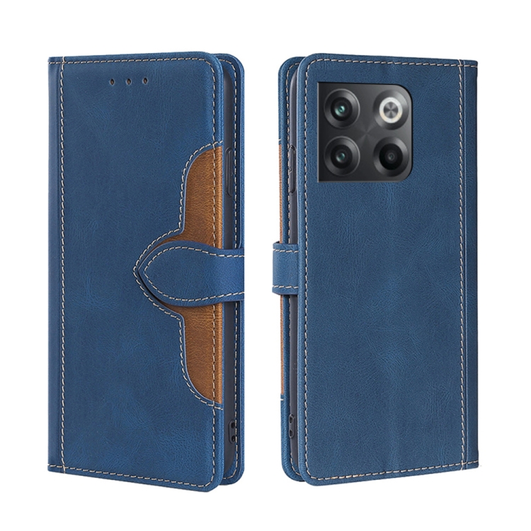 

For OnePlus Ace Pro 5G Skin Feel Magnetic Buckle Leather Phone Case(Blue)