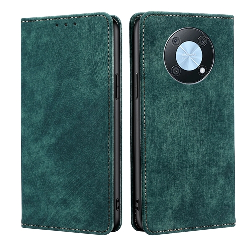 

For Huawei nova Y90 4G RFID Anti-theft Brush Magnetic Leather Phone Case(Green)