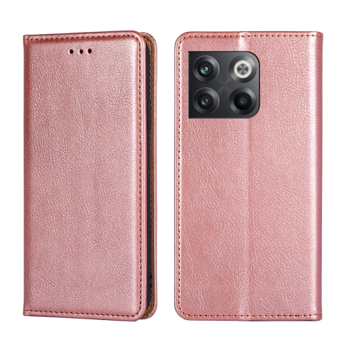 

For OnePlus Ace Pro 5G Gloss Oil Solid Color Magnetic Leather Phone Case(Rose Gold)