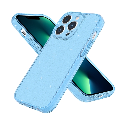 

For iPhone 13 Pro Max Fine Hole Phone Case (Shining Sky Blue)