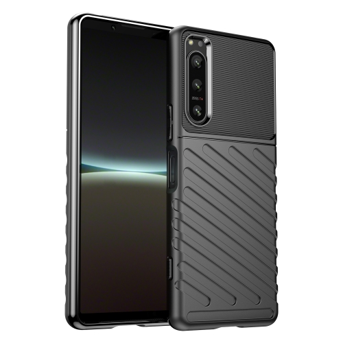 

For Sony Xperia 5 IV Thunderbolt Shockproof TPU Protective Phone Case(Black)