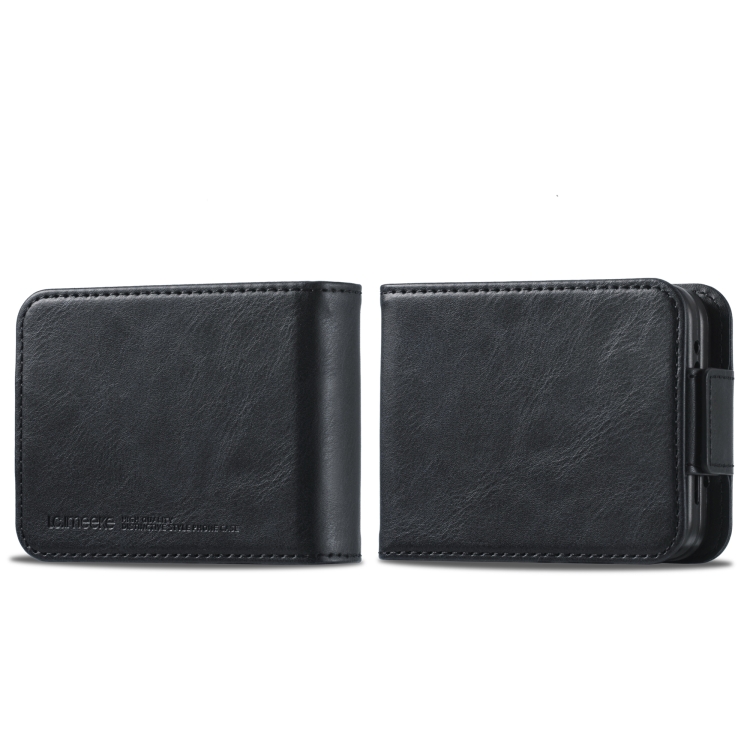 

For Samsung Galaxy Z Flip3 5G LC.IMEEKE RFID Anti-theft Leather Phone Case(Black)