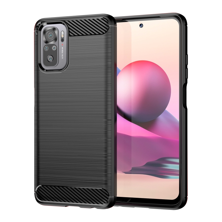 

For Xiaomi Redmi Note 11SE 4G Brushed Texture Carbon Fiber Shockproof TPU Phone Case(Black)