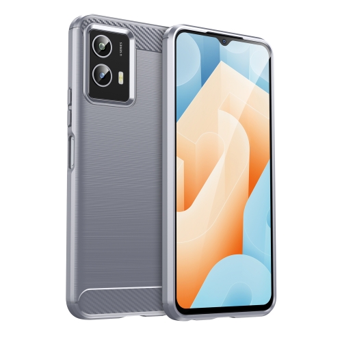

For vivo Y30 5G Brushed Texture Carbon Fiber Shockproof TPU Phone Case(Grey)