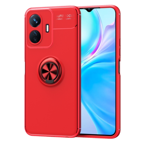 

For vivo iQOO/Y77e Metal Ring Holder TPU Phone Case(Red)