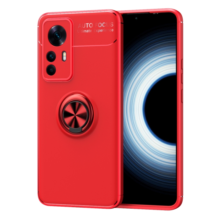 

For Xiaomi Redmi K50 Ultra Metal Ring Holder TPU Phone Case(Red)