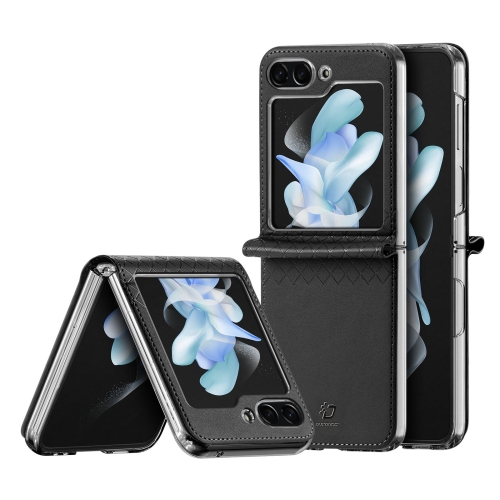 

For Samsung Galaxy Z Flip5 5G DUX DUCIS Bril Series PU + TPU Phone Case(Black)