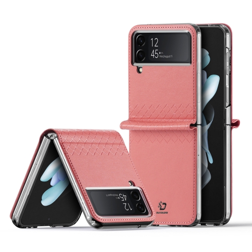 

For Samsung Galaxy Z Flip4 DUX DUCIS Bril Series PU + TPU Phone Case(Pink)
