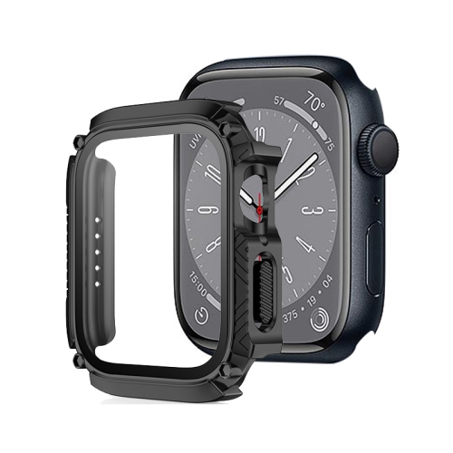 

Screen Tempered Glass Film Armor Waterproof Watch Case For Apple Watch Series 8&7 45mm(Black)